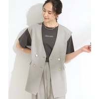 【S-LL/セットアップ可/洗濯後しわになりにくい】ダブルベスト