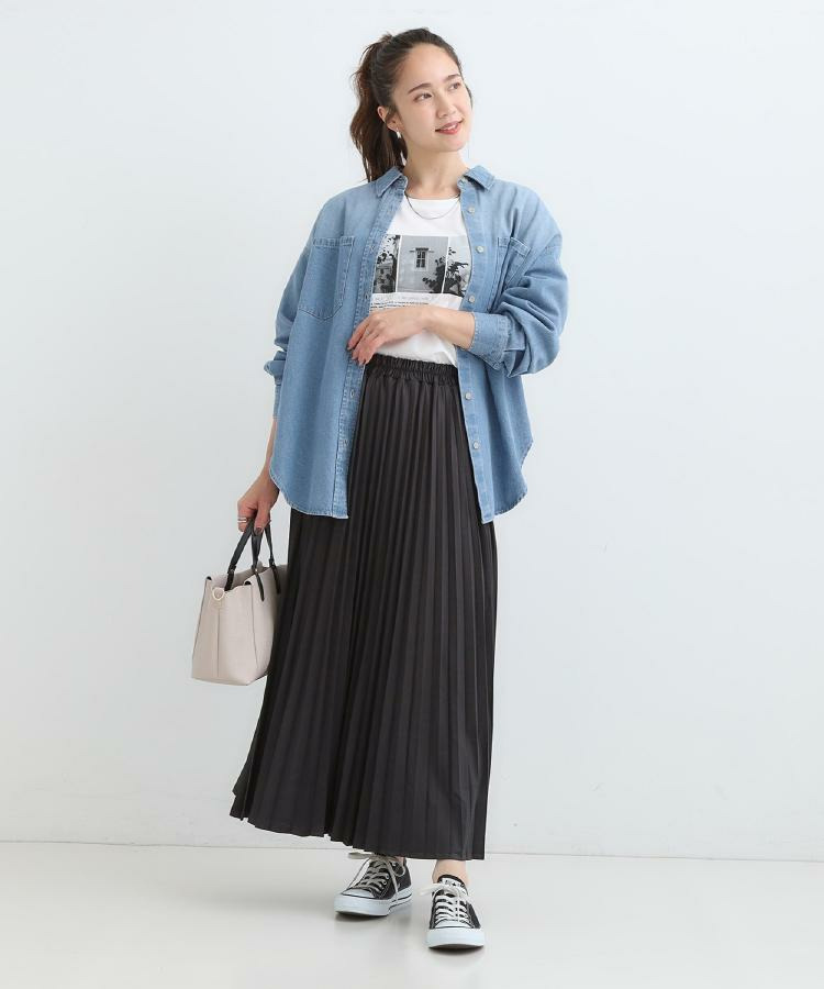 【S-LL】大人のカジュアルコーデに こなれデニムシャツ22