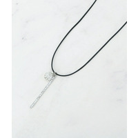 パヴェバーひもネックレス