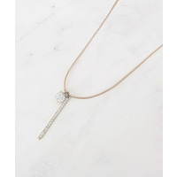 パヴェバーひもネックレス