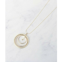 ざらざらサークル3連ネックレス