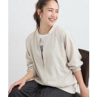 麻調リブブルゾン