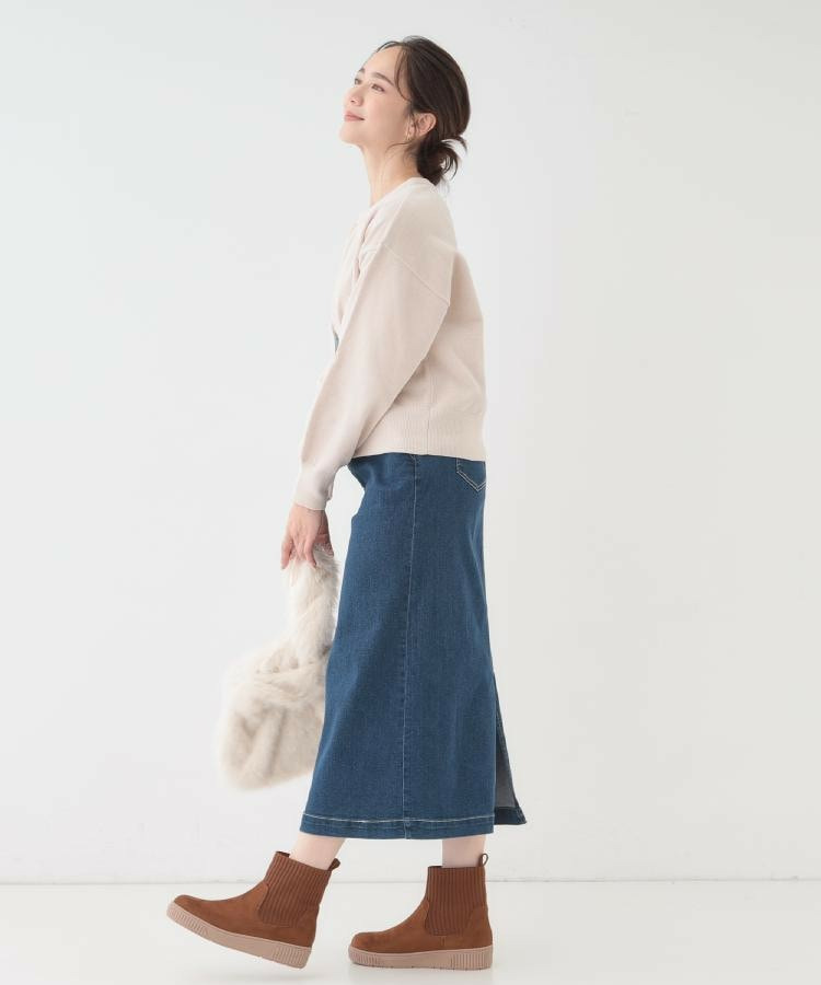 【撥水/低反発クッション】すっぽりラクラク はきぐちニットブーツ14