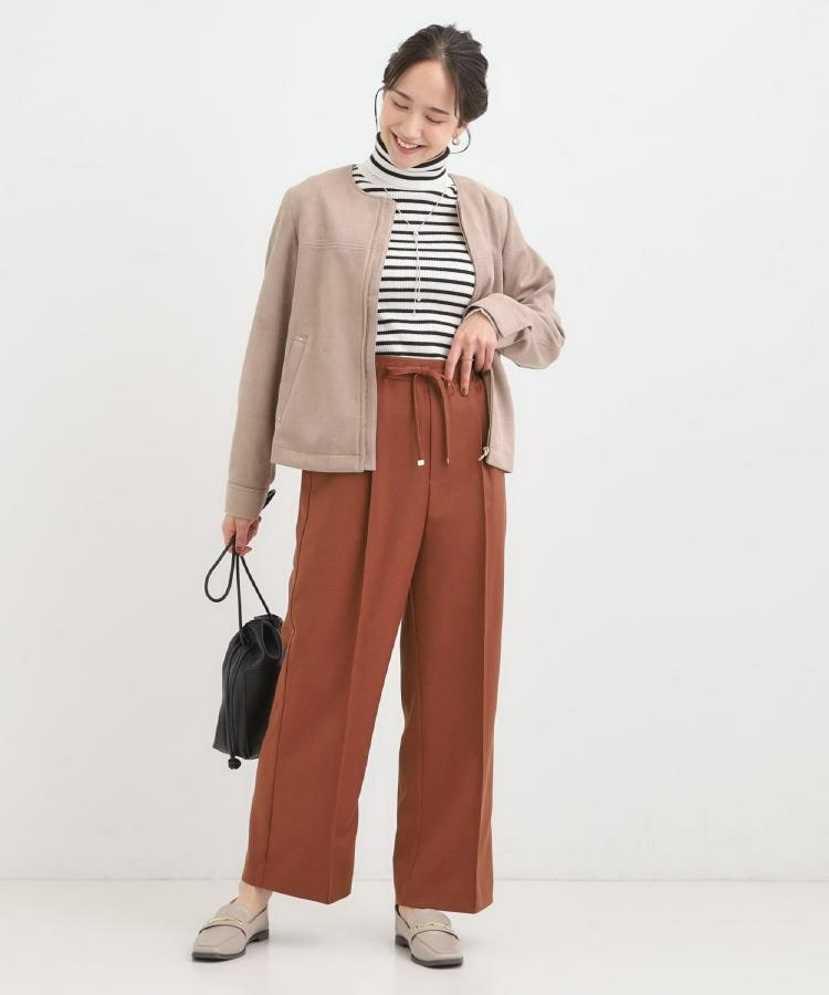 【S-LL】上品さを纏う やわらか フェイクスエードブルゾン23