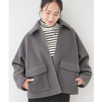 【S-LL】大人カジュアルコーデに 襟付きZIPブルゾン