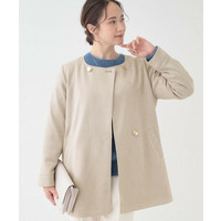 【S-LL】上品さを纏う やわらかフェイクスエード ミドル丈ブルゾン