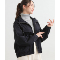 【S-LL】ゴールドパーツで女性らしく 大人のフードブルゾン