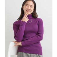 【洗濯機可】ちくちくしにくい やわらかリブタートルネックニット