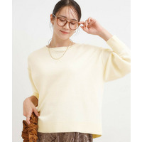 【洗濯機可/ちくちくしにくい】大人カジュアルを叶える スウェットライクニット