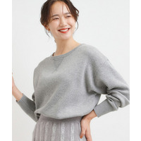 【洗濯機可/ちくちくしにくい】大人カジュアルを叶える スウェットライクニット