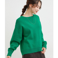 【洗濯機可/ちくちくしにくい】大人カジュアルを叶える スウェットライクニット