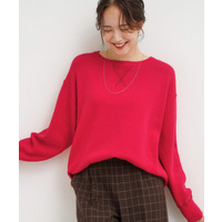 【洗濯機可/ちくちくしにくい】大人カジュアルを叶える スウェットライクニット