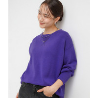 【洗濯機可/ちくちくしにくい】大人カジュアルを叶える スウェットライクニット