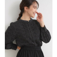 【セットアップ可】ピンタックバンドカラーブラウス