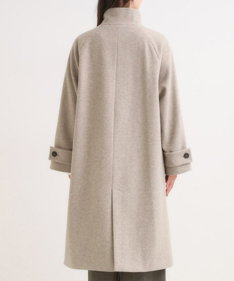 【S-LL】大人のきれいめスタイルに ウール調スタンドロングコート16