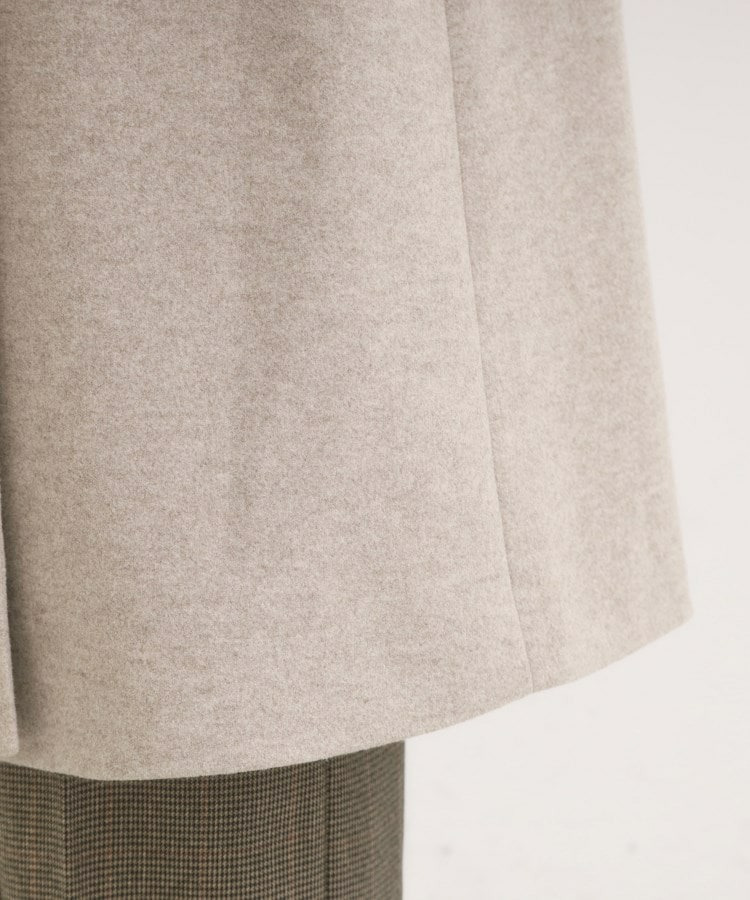 【S-LL】大人のきれいめスタイルに ウール調スタンドロングコート24