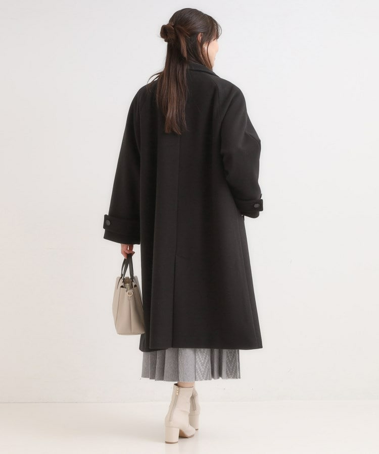 【S-LL】大人のきれいめスタイルに ウール調スタンドロングコート8