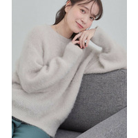 【S-LL/ゆったり】ふわふわシャギー 大人レディなニット