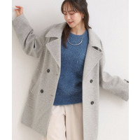【S-LL/2WAY】大人のお出かけスタイルに ウール調 コクーンコート