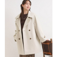 【S-LL/2WAY】こなれきれい ウール調コクーンコート