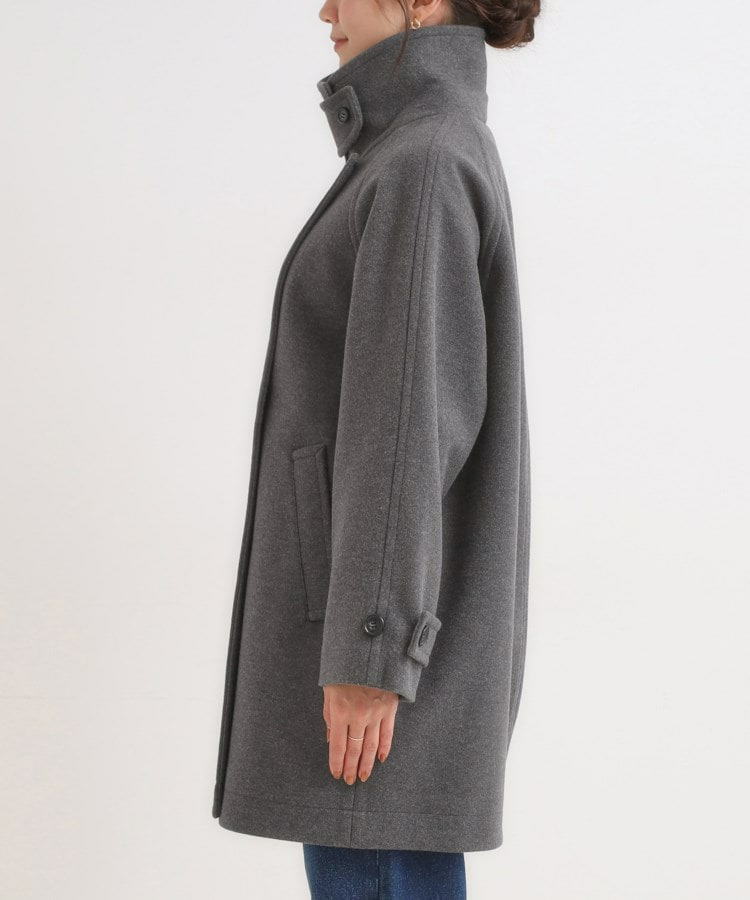 【S-LL/2WAY】大人のお出かけスタイルに ウール調 コクーンコート19