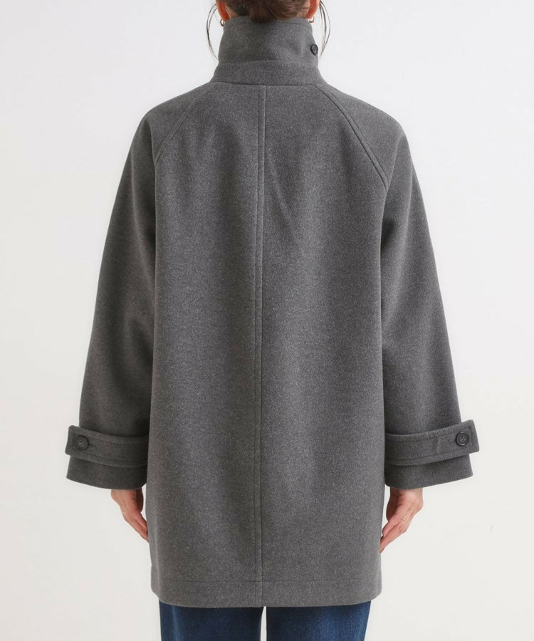 【S-LL/2WAY】大人のお出かけスタイルに ウール調 コクーンコート20