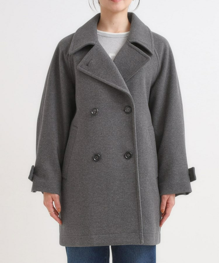 【S-LL/2WAY】大人のお出かけスタイルに ウール調 コクーンコート22