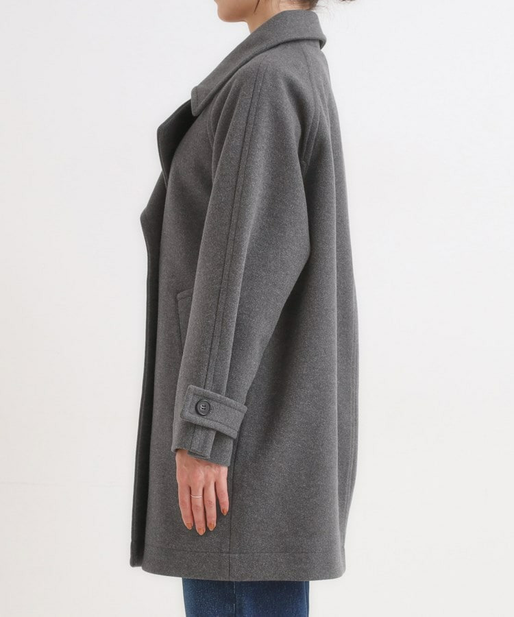 【S-LL/2WAY】大人のお出かけスタイルに ウール調 コクーンコート23