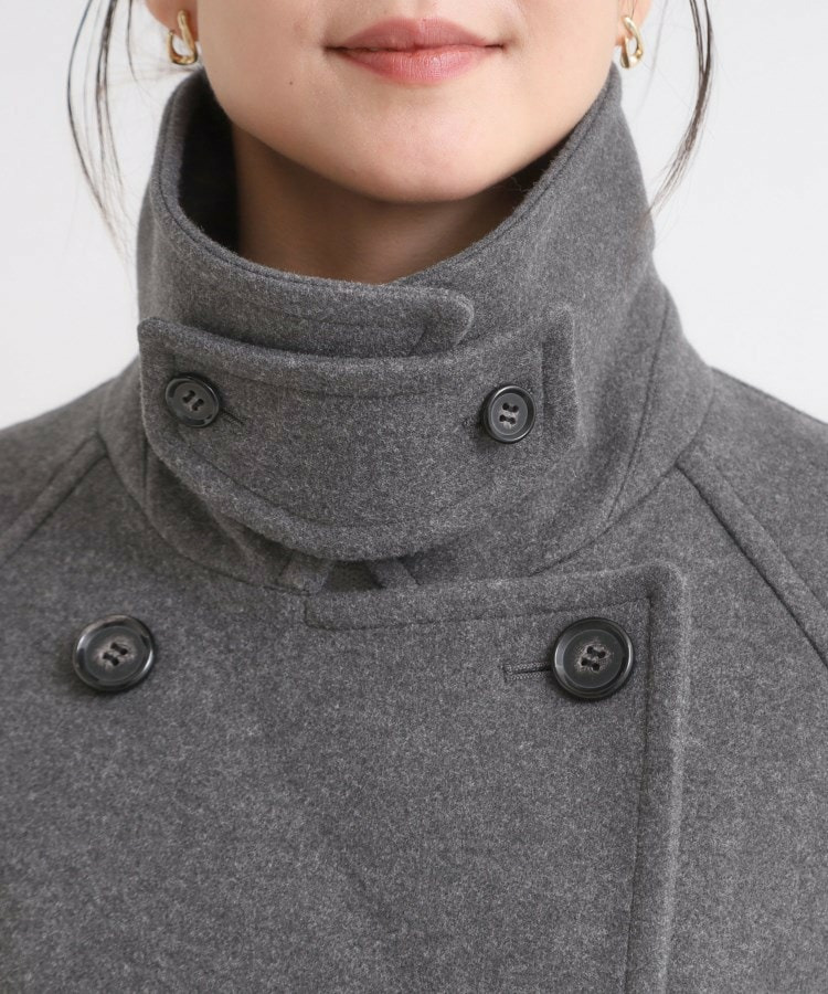 【S-LL/2WAY】大人のお出かけスタイルに ウール調 コクーンコート24
