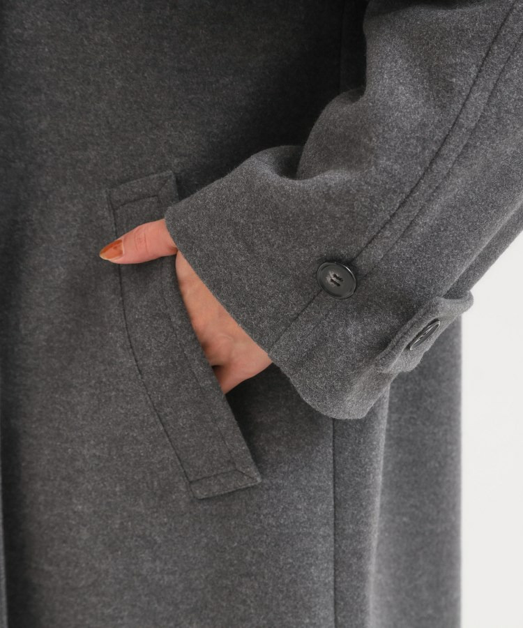 【S-LL/2WAY】大人のお出かけスタイルに ウール調 コクーンコート30