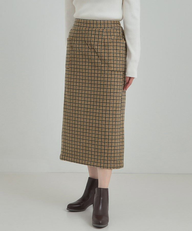 【S-LL】大人レディな着こなしに シャギーチェックスカート【SHOO WARM】10