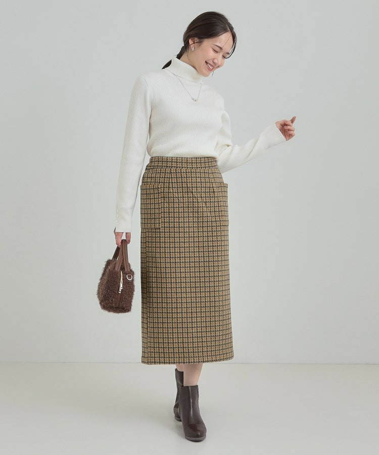 【S-LL】大人レディな着こなしに シャギーチェックスカート【SHOO WARM】12