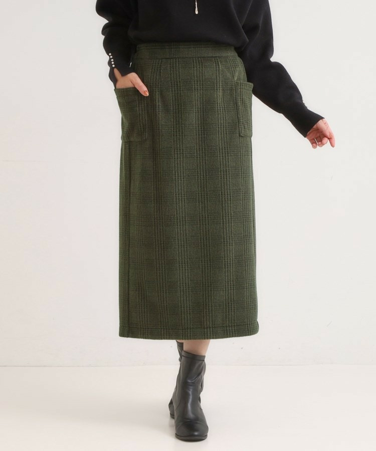 【S-LL】大人レディな着こなしに シャギーチェックスカート【SHOO WARM】2