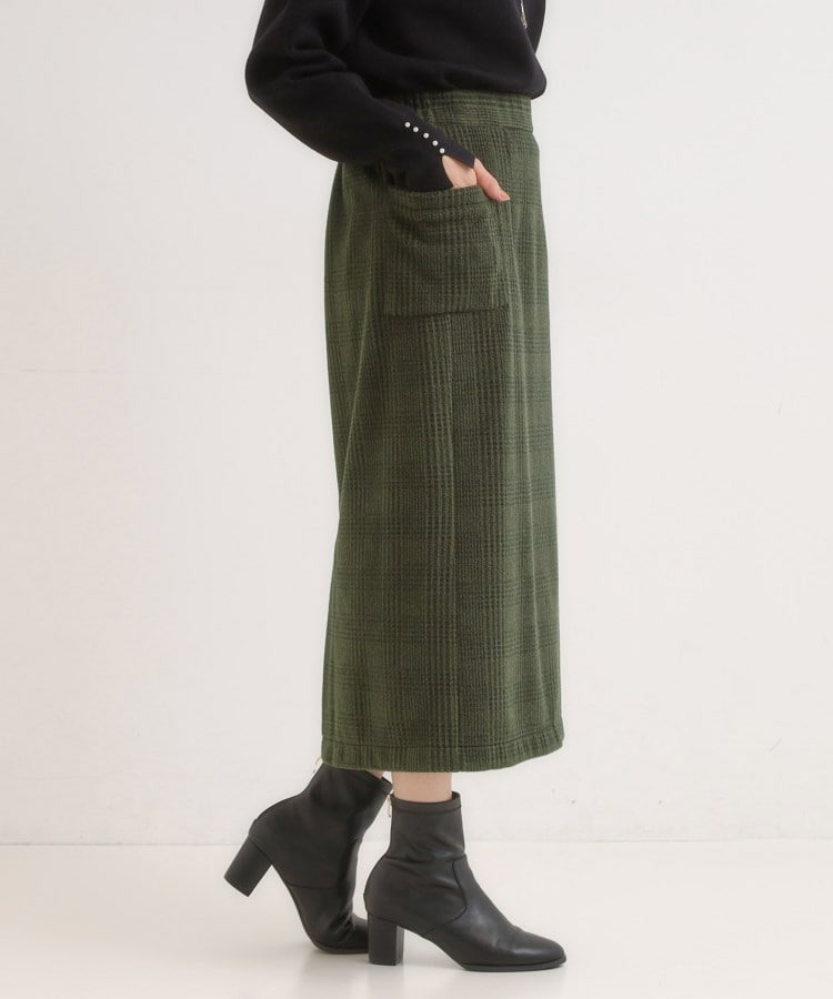 【S-LL】大人レディな着こなしに シャギーチェックスカート【SHOO WARM】3