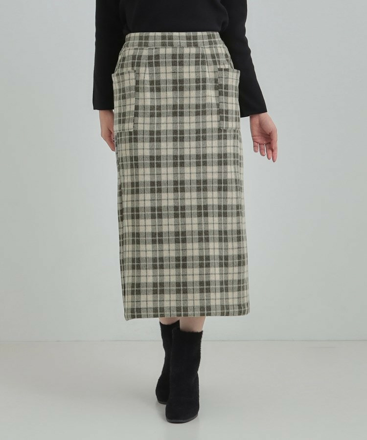 【S-LL】大人レディな着こなしに シャギーチェックスカート【SHOO WARM】6