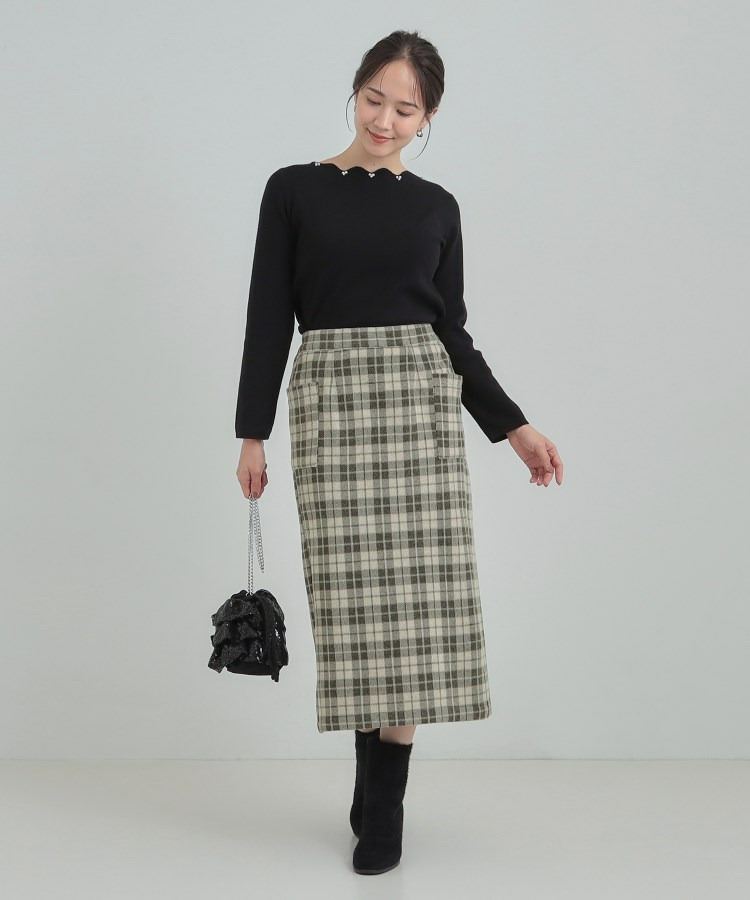 【S-LL】大人レディな着こなしに シャギーチェックスカート【SHOO WARM】8
