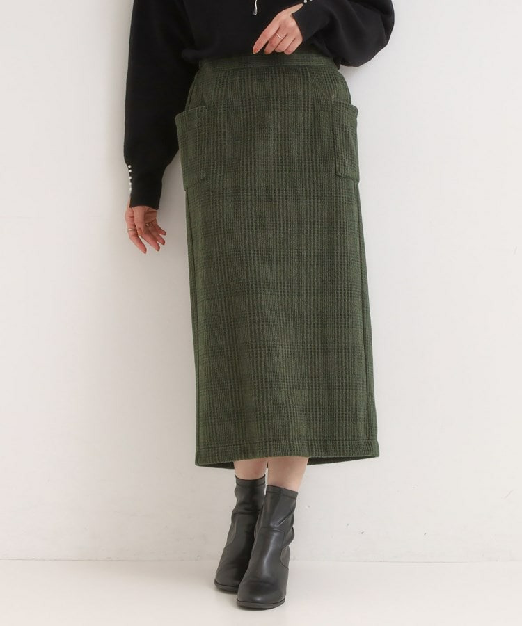 【S-LL】大人レディな着こなしに シャギーチェックスカート【SHOO WARM】1