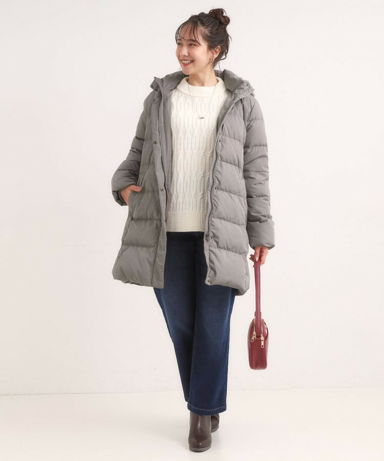 【洗濯機可/S-LL】フェイクファーフード ロングダウン11