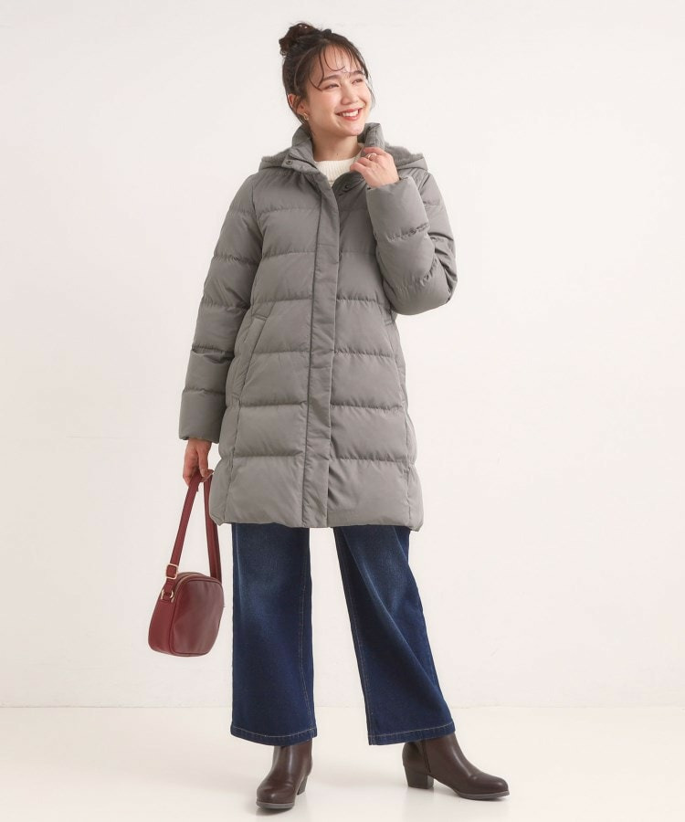 【洗濯機可/S-LL】フェイクファーフード ロングダウン12