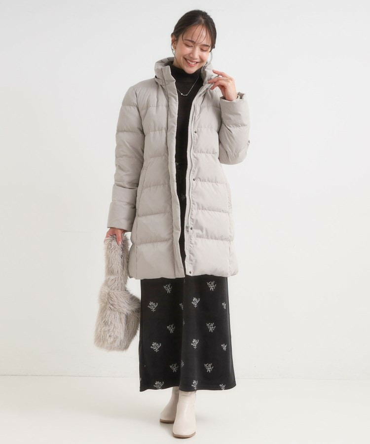 【洗濯機可/S-LL】フェイクファーフード ロングダウン21