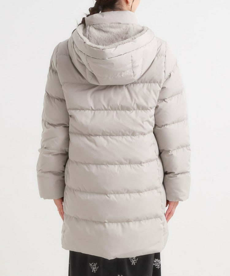 【洗濯機可/S-LL】フェイクファーフード ロングダウン25