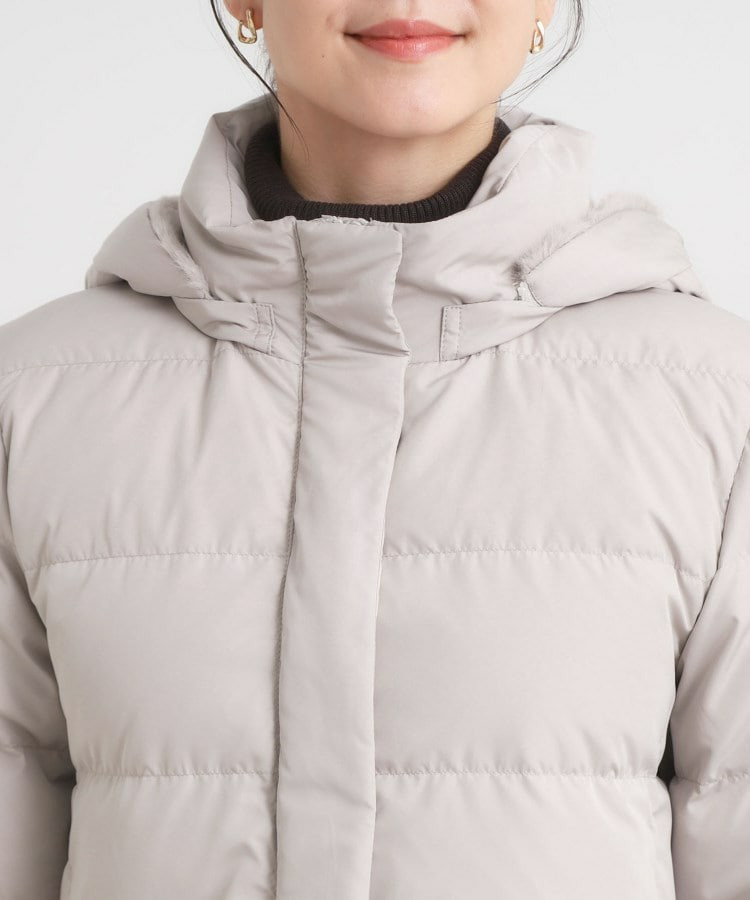 【洗濯機可/S-LL】フェイクファーフード ロングダウン28