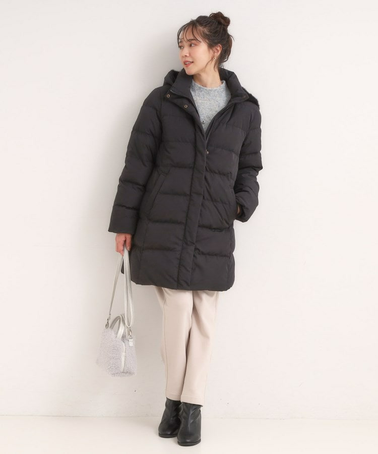 【洗濯機可/S-LL】フェイクファーフード ロングダウン5