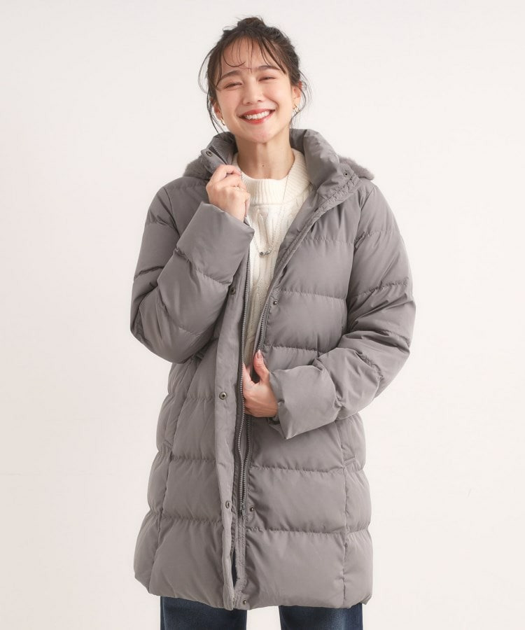 【洗濯機可/S-LL】フェイクファーフード ロングダウン9