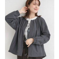 ノーカラータックデザインメモリーブルゾン