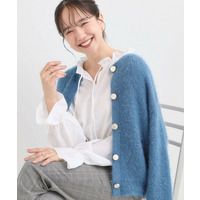 シャギークルーカーディガン