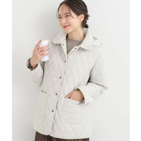 【撥水/フード取り外し可】サッと羽織れる ダイヤ柄キルトジャケット【CIRCRIC】