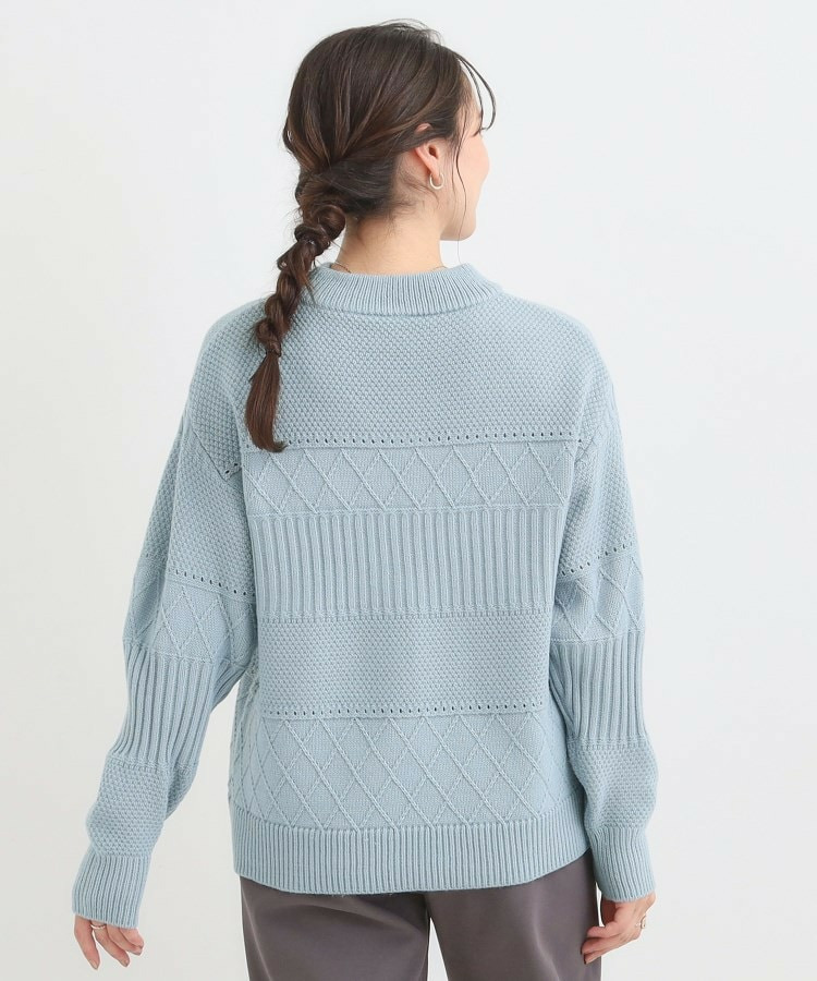 【洗える/毛玉レス】ミックスケーブル柄ニット11