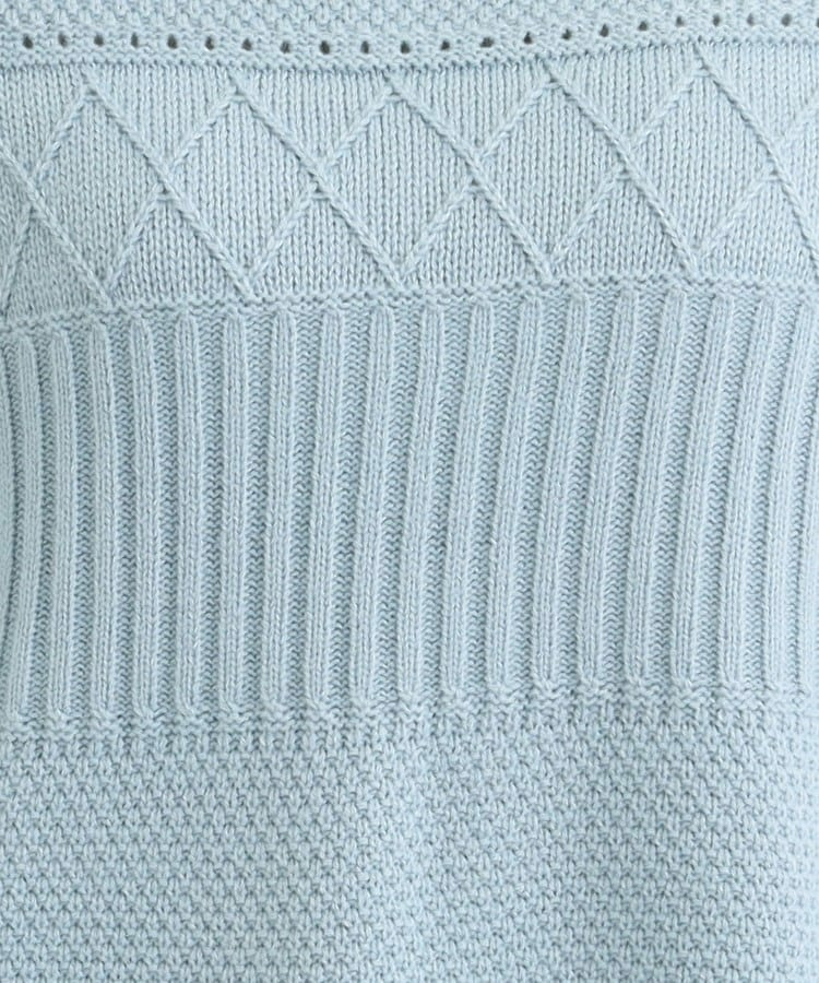 【洗える/毛玉レス】ミックスケーブル柄ニット13