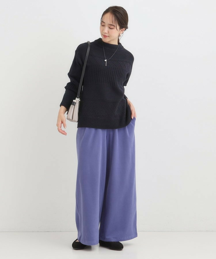 【洗える/毛玉レス】ミックスケーブル柄ニット16